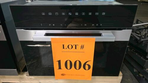 Miele H 7240 BM AM 24" Built-in Speed Oven in Clean Touch Steel, featuring DirectSensor S controls, stainless steel interior with PerfectClean finish, Quick &amp; Gentle technology, Rapid PreHeat, Miele@home connectivity, SoftOpen and SoftClose doors, Mul