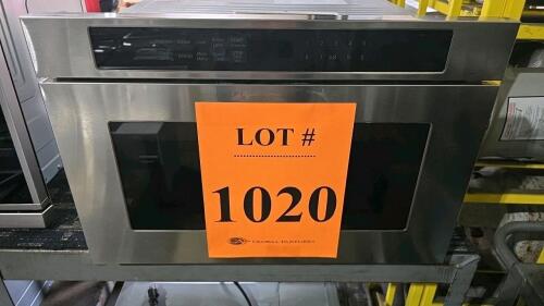 Signature Kitchen Suite SKSMD2401S Microwave Drawer, featuring Sensor Cooking, Easy Touch Automatic Drawer, Energy Saving Mode, Child Safety Lock. Serial Number: 107SPPB00056, RETAIL: $2099
