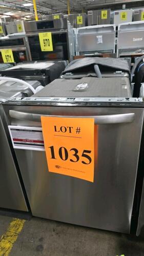 Electrolux FDSH4501AS4A Built-in Dishwasher, featuring 14 place settings, stainless steel finish, 49 dBA noise level, 5 wash cycles including China Crystal and Energy Saver, top control panel. Serial Number: KH31423619. RETAIL: $669