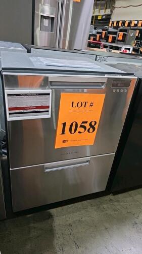 Fisher &amp; Paykel DD24DCTX9 N Double Drawer Dishwasher, stainless steel, 23.56 in wide, 34 in height, 22.56 in depth, 119 lbs weight, 14 place settings, 6 cycles, 3.44 gal/cycle water use, 46 dBA, ENERGY STAR, assembled in Thailand, serial CEV585065. RE