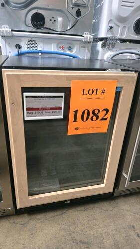 Zephyr PRW24C02CPG 24" Dual Zone Wine Cooler, featuring a 45-bottle capacity, dual-pane Low-E argon-filled glass door, full-extension black wood racks, 3-color electronic touch controls, 3-color LED light strips with four light levels, ENERGY STAR&reg; certif
