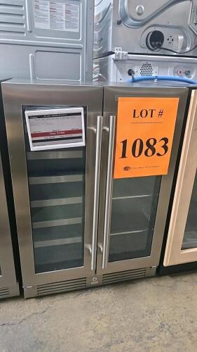 Zephyr PRWB24C32CG 24" Dual Zone Wine &amp; Beverage Cooler, featuring dual-pane, low-E argon-filled glass French doors, 3-color LED lighting, PreciseTemp&trade; temperature control, Active Cooling Technology. Serial Number: 1035322JUZ. RETAIL: $2099