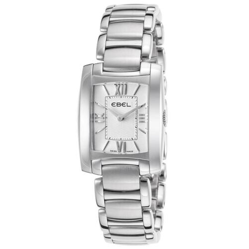 EBEL, MINI BRASILIA, WOMEN'S MINI BRASILIA STAINLESS STEEL WHITE DIAL WATCH, EBEL-9976M22-04500 (IN ORIGINAL BOX) - MSRP: $2600 US (COMBINATION OF BULK AND BOXED)