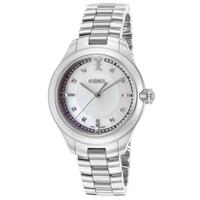 EBEL, ONDE, WOMEN'S ONDE DIAMONDS STAINLESS STEEL WHITE MOP DIAL 36 MM WATCH, EBEL-1216136 (IN ORIGINAL BOX) - MSRP: $3400 US (COMBINATION OF BULK AND BOXED)