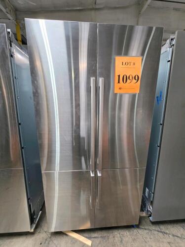 Dacor DRF427500AP 42" Built-In Four-Door French Door Refrigerator, featuring a 23.5 cu ft capacity, SteelCool&trade; full stainless steel interior, iQ RemoteView&trade; cameras, LED 3D Lighting&trade;, FreshZone+&trade; and FreshZone&trade; compartments, Dual Icemaker with Cocktail Ic