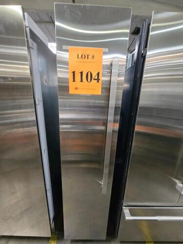 Jenn-Air JBZFL18IGX00 18" Panel-Ready Built-In Column Freezer featuring Daring Obsidian Interior, Ecliptic Lighting with over 650 LEDs, Two-Zone Precision Cooling, Remote Access via WiFi, Solid Glass and Metal Shelves, Factory Installed Ice Maker, Automat