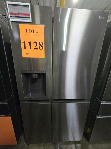 LG LRSXC2306S 23 cu. ft. side-by-side refrigerator with stainless steel finish, 36" width, 29" depth, 71" height, includes built-in icemaker, external water dispenser, Energy Star certification, frost-free operation, linear and door cooling, made in Mexic