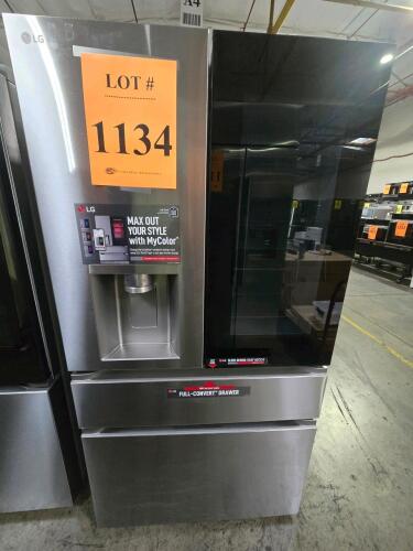 LG LF29S8365S French Door Refrigerator, 29 cu ft capacity, PrintProof&trade; stainless steel, dimensions: 35.75" W x 70.25" H x 34.375" D, ENERGY STAR&reg; certified, 115V 4.0A, 380W, automatic defrost, R600a refrigerant, external water dispenser, dual ice makers, 