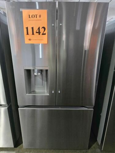 LG LRRXC2606S 25.5 cu.ft. French Door Refrigerator featuring dual ice makers (cubed/crushed in-door, craft ice in freezer), stainless steel look (VCM), LG ThinQ&reg; Technology (Wi-Fi enabled), SmartDiagnosis&trade;, Door Cooling+, Multi-Air Flow&trade; System, ENERGY ST