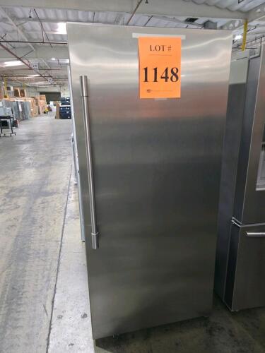 Electrolux FPRU19F8WF1 18.9 cu ft Single-Door Refrigerator in smudge-proof stainless steel with internal water dispenser, LED lighting, adjustable glass shelves, air filter indicator, door ajar alarm, high temp alarm, power failure alarm, Sabbath mode. Se