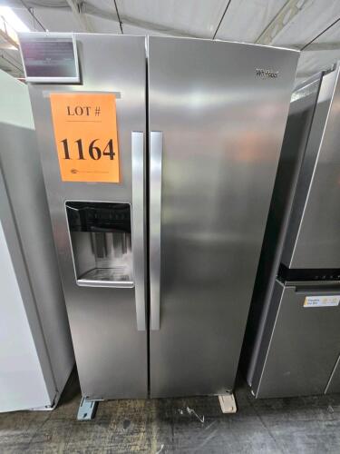 Whirlpool WRSC5536RZ00 Side-by-Side Refrigerator, 20.85 cu ft total capacity, 13.66 cu ft refrigerator, 7.19 cu ft freezer, 69.25 in H x 36 in W x 28.375 in D, 247.2 lbs, fingerprint-resistant stainless finish, in-door ice and water dispenser, TruCool Tem