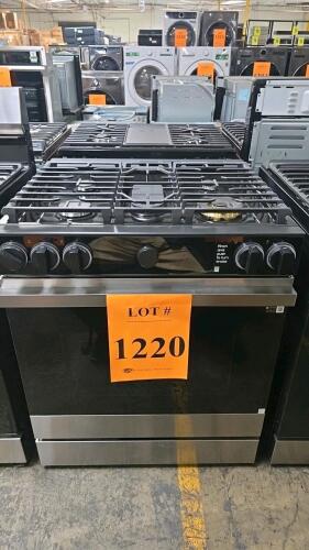 SAMSUNG GAS RANGE, MODEL: NSG6DG8700SRAA, SERIAL: OLN17DAX401065R