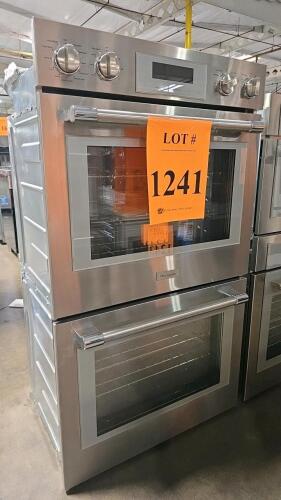 Thermador PO302W/01 30-Inch Professional Double Built-In Electric Oven, featuring 4.5 cu. ft. capacity per cavity, 13 cooking modes including Convection and Air Fry, Self-Cleaning function, Fast Preheat, SoftClose&reg; Door, Home Connect&reg; Wi-Fi Enabled, Halog