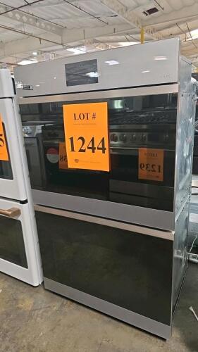 Caf&eacute; CTD90DM2NS5 30" Double Wall Oven, featuring 10.0 cu. ft. total capacity, True European Convection with Direct Air, 7" Full-Color Touch LCD, Self-Clean with Steam Clean Option, Built-In Wi-Fi, In-Oven Camera, No Preheat Air Fry, Precision Cooking Mode