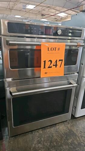 CAFE Built-In Microwave Oven, Model CTC912P2N1S1, with 1.2 cu. ft. capacity, 24-inch width, stainless finish, UL Listed, assembled in USA. Serial Number MT081761Q.