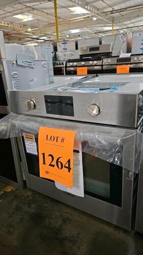 Bosch HBL57M52UC/07 30" Stainless Steel Combination Wall Oven with Convection and Self-Cleaning, featuring a 1.6 cu. ft. upper microwave oven, 4.6 cu. ft. lower convection oven, digital controls with metal knobs, Sabbath Mode, Convection Multi-Rack, Pizza
