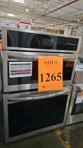Frigidaire GCWM2767AFE 27" Electric Wall Oven and Microwave Combination features a Total Convection System, Air Fry, No Preheat, Slow Cook, Steam Bake, Steam Roast, Air Sous Vide, Bread Proof, Dehydrate, Sabbath Mode, Self-Cleaning, Touchscreen Controls, 