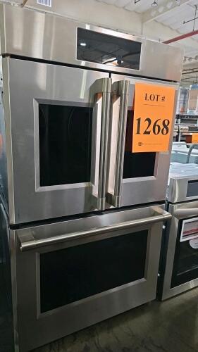 GE Monogram ZTDX1FPSN1SS 30" Statement French-Door Double Wall Oven, featuring Twin Convection with Direct Air, Steam Assist Cooking, Voice Control, Scan-to-Cook, Wi-Fi Connect, 7" Full-Color Touch LCD Screen, fassembled in the USA. Serial Number: LR07594