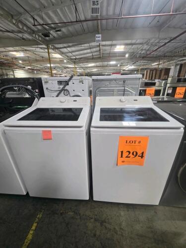 LOT (2) LG WT8200CW 5.0 cu. ft. Top Load Washer with AI Sensing and EasyUnloadSerial Number: 411TWSB4X190,411TWAT51344, RETAIL: $1698