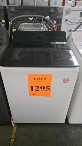 LG WT8405CW 5.3 cu. ft. Top Load Washer featuring LG ThinQ&reg; Smart Technology, 4-Way&reg; Agitator, EasyUnload&trade; design, TurboWash3D&trade; Technology, AI Fabric Sensor, Smart Pairing&trade;, SlamProof&trade; Glass Lid, ENERGY STAR&reg; Certified, Serial Number: 401TWNM8P543.