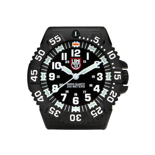 LUMINOX, BLACK PLASTIC QUARTZ WALL CLOCK, LUMINOX-BIG-40-BOXED (IN ORIGINAL BOX) - MSRP: $985 US (IN ORIGINAL BOX)