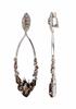 ALEXIS BITTAR, , WOMEN'S STERLING SILVER BROWN QUARTZ & DIAMOND DROP EARRINGS, ALEXISBITJ-FN43E071 (NO BOX) - MSRP: $2495 US (IN ORIGINAL BOX)