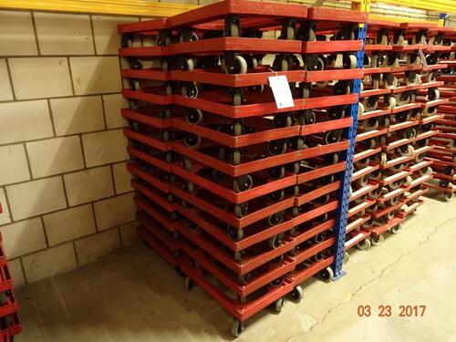 Verrijdbare karretjes met 4 zwaarlast wielen - 48 stuks (Moving trolleys with 4 wheeled heavy duty casters - Quantity 48)