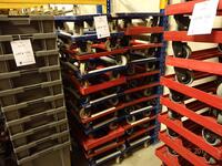 Verrijdbare karretjes met 4 zwaarlast wielen - 44 stuks (Moving trolleys with 4 wheeled heavy duty casters - Quantity 44)