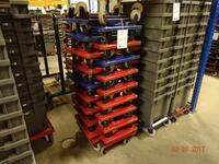 Verrijdbare karretjes met zwaar last wielen - 20 stuks (Moving trolley with heavy duty castors - Quantity 20)