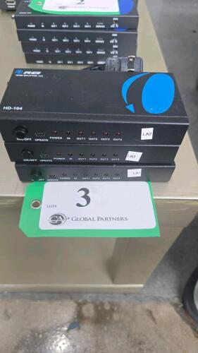 LOT OF 3 REI HD-104 HDMI SPLITTER 1x4