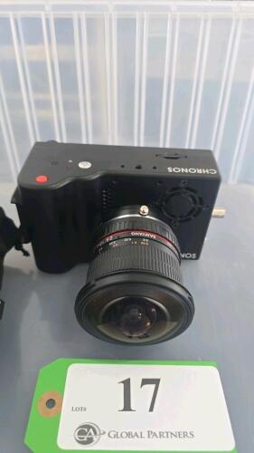 KT CHRONOS M-CR21-1.0-32C HD HIGH SPEED CAMERA 32 GB, W/ SAMYANG 2.8/12mm FISH-EYE LENS