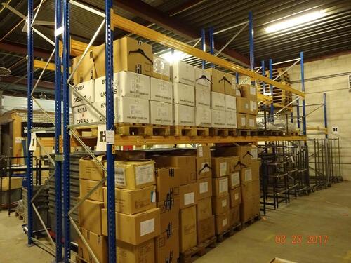 Pallet rekken - 6 secties met 8 staanders en 22 liggers (Pallet Racking - 6 Sections with 8 Uprights and 22 beams)