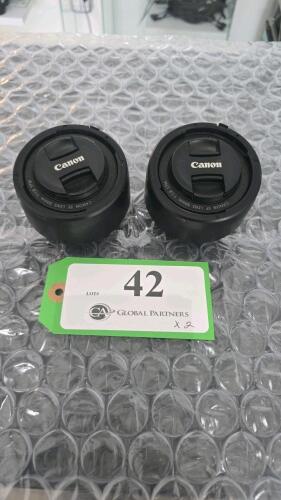 LOT OF 2, CANON EF 50mm F1.8 STM LENS (NO BOX)