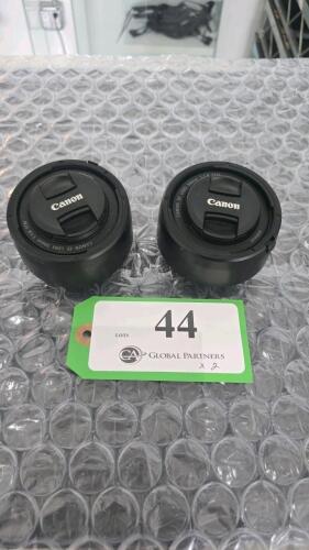 LOT OF 2, CANON EF 50mm F1.8 STM LENS (NO BOX)