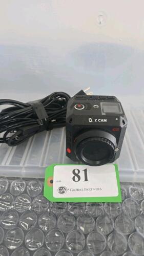 Z CAM E2 MODULAR 4K CINEMA CAMERA W/POWER CONVERSION CABLE AND POWER ADAPTER