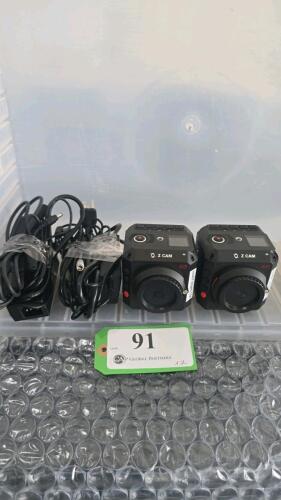 LOT OF 2, Z CAM E2 MODULAR 4K CINEMA CAMERA W/POWER CONVERSION CABLE AND POWER ADAPTER