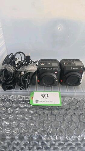 LOT OF 2, Z CAM E2 MODULAR 4K CINEMA CAMERA W/POWER CONVERSION CABLE AND POWER ADAPTER