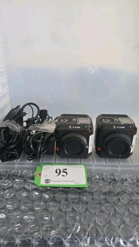 LOT OF 2, Z CAM E2 MODULAR 4K CINEMA CAMERA W/POWER CONVERSION CABLE AND POWER ADAPTER