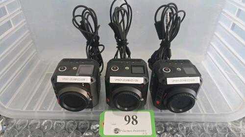 LOT OF 3, Z CAM E2 MODULAR 4K CINEMA CAMERA W/POWER CONVERSION CABLE ONLY, NO POWER ADAPTER