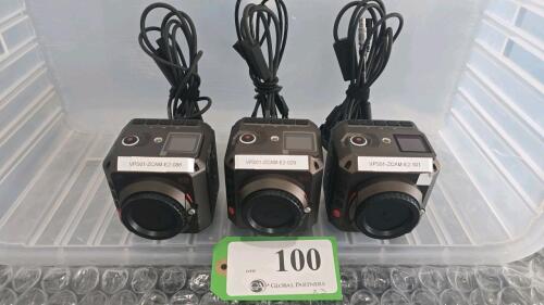 LOT OF 3, Z CAM E2 MODULAR 4K CINEMA CAMERA W/POWER CONVERSION CABLE ONLY, NO POWER ADAPTER