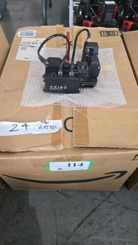 LOT OF 24, AXIBO AUTOMATED PAN-TILT UNITS (BUYERS ARE RESPONSIBLE TO CONTACT AXIBO DIRECTLY FOR SUPPORT OR CUSTOM SOFTWARE