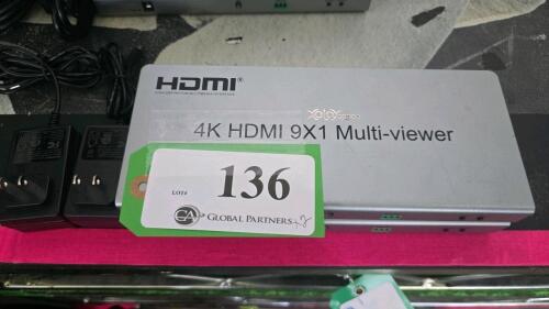 LOT OF 2, XOLORSPACE 4K HDMI 9X1 MULTI-VIEWER