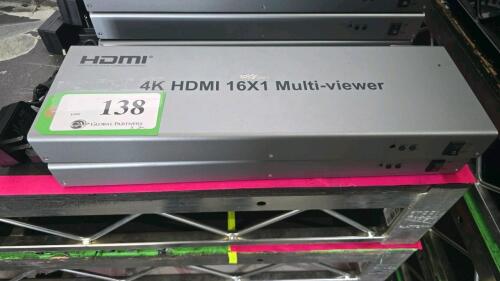 LOT OF 2, XOLORSPACE 4K HDMI 16X1 MULTI-VIEWER