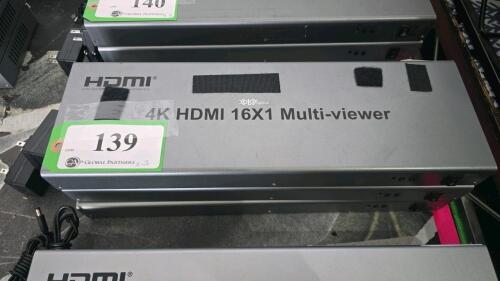 LOT OF 3, XOLORSPACE 4K HDMI 16X1 MULTI-VIEWER