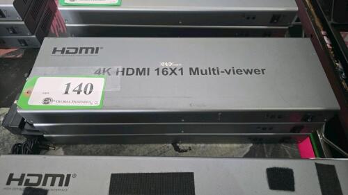 LOT OF 3, XOLORSPACE 4K HDMI 16X1 MULTI-VIEWER