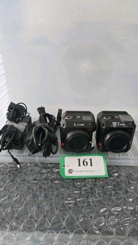 LOT OF 2, Z CAM E2 MODULAR 4K CINEMA CAMERA W/POWER CONVERSION CABLE AND POWER ADAPTER