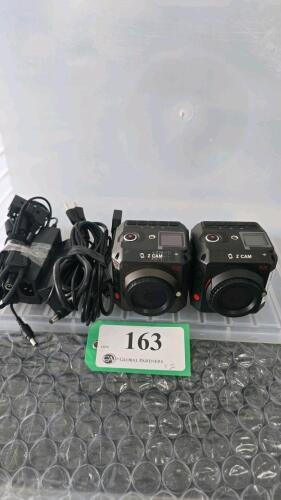 LOT OF 2, Z CAM E2 MODULAR 4K CINEMA CAMERA W/POWER CONVERSION CABLE AND POWER ADAPTER