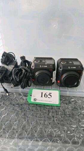 LOT OF 2, Z CAM E2 MODULAR 4K CINEMA CAMERA W/POWER CONVERSION CABLE AND POWER ADAPTER