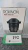 RIKINON 8mm F3.5-HD FISHEYE LENS
