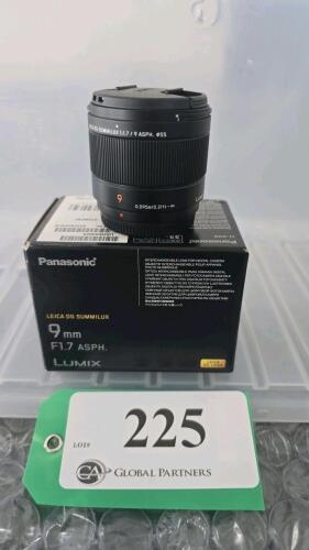 PANASONIC LEICA DG SUMMILUX 9mm F1.7 ASPH LUMIX LENS